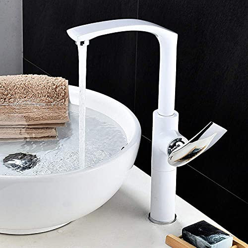 Badezimmer-Waschtischarmaturen, Chrom-Messing, Warm- und Kaltwasser-Mischbatterie, Einhand-Deckmontage, 6-farbiger Wasserkranhahn, Küchenarmatur @ rot decorate
