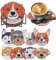 YAOYIN Diamond Painting Untersetzer, 8er Set DIY Diamond Painting Kinder Untersetzer mit Halter, 5D Diamond Painting Erwachsene Untersetzer Tierhunde, Diamant Art Kerzen Für Gläser Weingläser Vasen