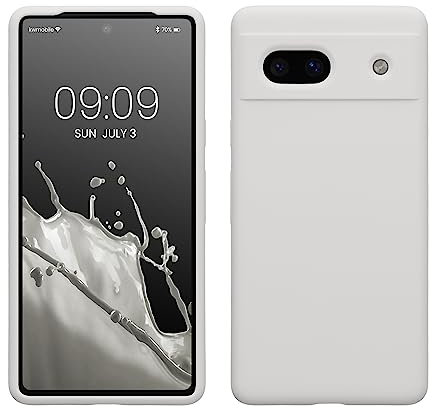 kwmobile Cover per Google Pixel 7a Custodia - Back Case per Smartphone in Silicone TPU - Protezione Gommata - bianco matt