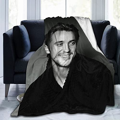 Tom Felton Decke Lammdecke 3D-Druck Plüschdecke Bettwäsche Dekor Decke für Wohnzimmer Schlafzimmer Wohnheim Dekor