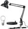 WAFTING Upgrade Große Schreibtischlampe, Schreibtischlampe Retro mit E27 Schraubbirne, Flexible Klemme auf Desk Lamp, Architektenlampe, 65cm Schwenkarm Schreibtischlampe, Led Tischlampe für Büro