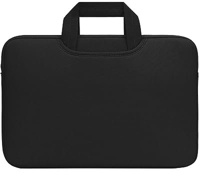 Housse intérieure pour ordinateur, couleur unie, plusieurs couleurs au choix, sac quotidien pour ordinateur portable, sac pour femme pas cher grand, Noir , 11