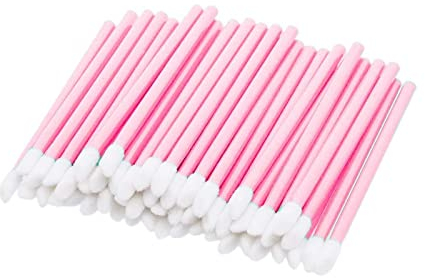 Aqxyxsw 2000 Stück Einweg-Make-up-Lippenpinsel, Lippenstift, Glanzstäbe, Applikator, Make-up-Werkzeuge for Lippenpinsel, bunte Kosmetikpinsel, Schönheit lingli(Color:Rosa)