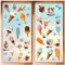 CRASPIRE 8 Stil Bunte Eiscreme Fensteraufkleber Sommer Fensterdekoration Selbstklebende Vinyl Kunst Dessert Cartoon Farben Abziehbilder Zum Abziehen Und Aufkleben Für Zuhause Wand Und Fensteraufkleber
