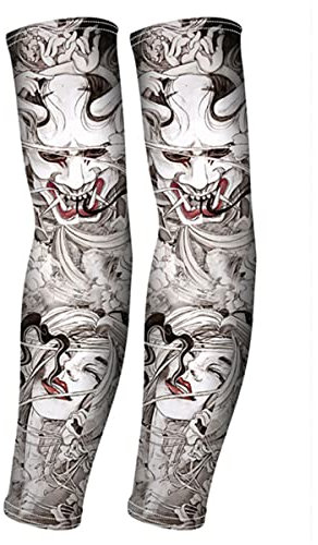RU-X Manicotti Braccia per Tatuaggio,Donne Uomo,Pallavolo,Ciclismo,Tennis,Running,Disponibile in Estate e Inverno
