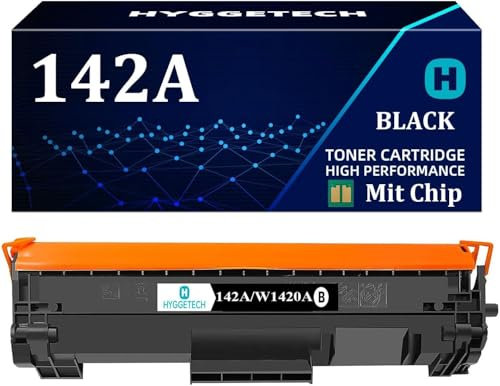 Hyggetech W1420A Schwarz 142A Toner Mit Chip Kompatibel mit HP 142A W1420A Schwarz Toner 142X W1420X für HP Laserjet M110W M139W Laserjet MFP M140W