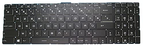 Ordinateur Portable avec Clavier rétro-éclairé pour MSI GS60 6QE 6QD PX60 2QD 6QD 6QE WS60 6QH 6QI 6QJ 7RJ, Capuchons de Touches en Cristal, Belgique, sans Cadre