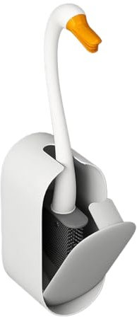 Brosse De Toilette Murale | Brosse De WC pour Camping-Car,Accessoire De Nettoyage Gain De Place avec Rangement Intégré Liquide Nettoyant Et Design Cygne pour Lavabo Salle De Bain