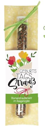 1x Blumensamen im Reagenzglas als Geschenk oder Mitbringsel (Grüße - 44635)