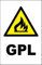M-ITALY CARTELLO SEGNALETICO - PERICOLO GPL - Adesivo Extra Resistente, Pannello in Forex, Pannello In Alluminio (Alluminio, 10x15 cm)