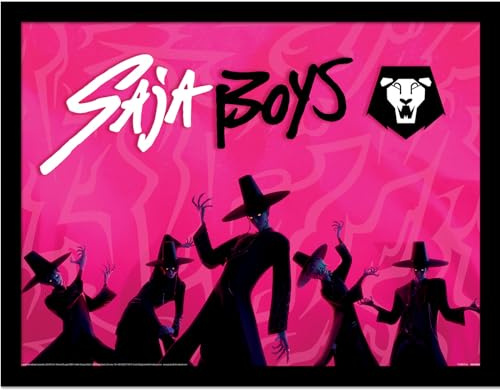 Pyramid International K-Pop Demon Hunters (Idol) 30cm x 40cm Framed Collector Print – Stylish K-Pop Music Wall Art Poster for Decoration and Display