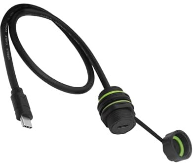 Qsvbeeqj Stoßfester USB Typ C Stecker Auf Buchse Adapter IP68 Und Extreme Temperaturen Für Smart Home/Outdoor Panel Installation Wasserdichter Panel Anschluss