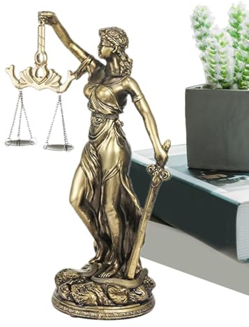 Rechory Lady Justice Figur – Kunstharzfigur – Anwältin, Büro, Statue – für Sammler, Bücherregal, Fensterbank, Schminktisch, Nachttisch, Arbeitszimmer, Schlafzimmer, Wohnzimmer, Heimbüro