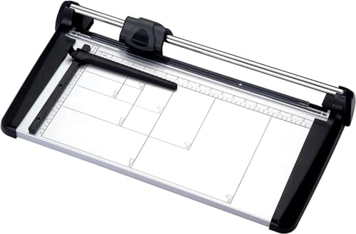 Schwerlast-Papierschneider, A2/A3/A4, manueller Hebelschneider mit Sicherheitsschutz und rostfreier Metallplatte für Fotos und Filme