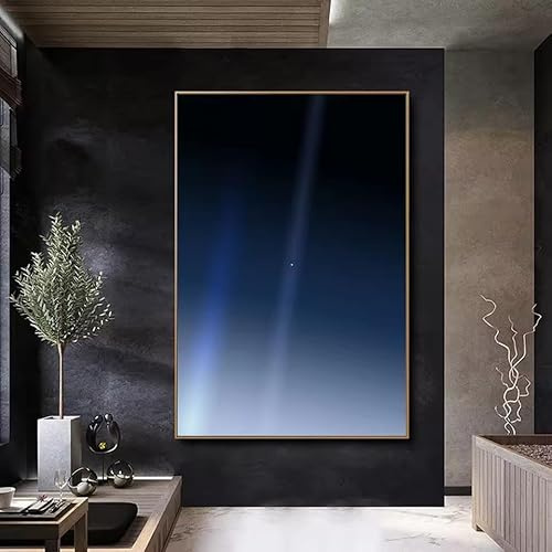 KEMEIQI Leinwanddruck „Pale Blue Dot“ Poster Voyager 1 Leinwanddruck Weltraumwissenschaft Poster Dekoration für Luftfahrtbegeisterte (50x70cm)