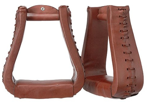 Tough 1 Oversized Leather Bell Stirrups Medium Oil