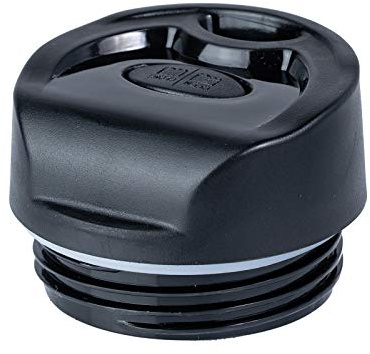 WELLGRO Thermobecher 400 ml + 1 Extradeckel - Edelstahl rostfrei - Silikon Soft-Touch Griffstück - BPA-frei - Isolierbecher doppelwandig - Travel Mug - Kaffeebecher to go, Farbe:Thermobecher Deckel