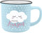 GRUSS & CO Becher Motiv Auszeit | New Bone China Porzellan, Emaille-Optik, 35 cl | Geschenk, Frühstück | 45787, 1 Stück (1er Pack)