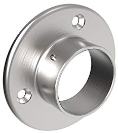 SIXONE® Edelstahl Wandflansch Ø 33,7 mm – Wandhalter für Rohr – V2A rostfrei, modern geschliffen
