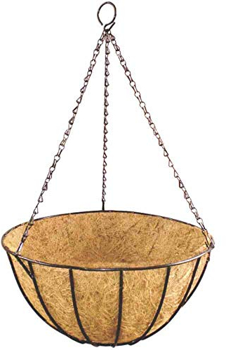 Siena Garden Hängeampel Classic Ø 35 cm mit Kokoseinlage, Kette und Haken