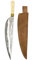 Vehi Mercatus Mittelalter Kochmesser mit Lederscheide oder Hauswehr aus Edelstahl 1300-1600 Knochen