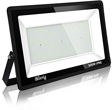 Blivrig LED Strahler Außen 500W, LED Fluter, LED Aussenstrahler, Superhell 50000LM Außenstrahler, IP66 Scheinwerfer, für Garten, Garage, Hof