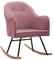 vidaXL Schaukelstuhl Schwingsessel Relaxstuhl Schwingstuhl Stuhl Polsterstuhl Wippstuhl Schaukelsessel Sessel Relaxsessel Rosa Samt