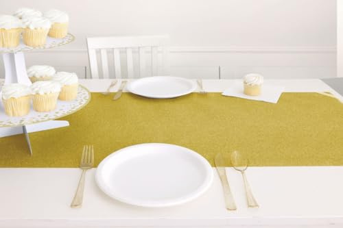 Kunststoff-Gold-Glitzer-Tischläufer