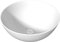 baanio Lavabo sobre Encimera Redondo Pequeño, Porcelana Blanca Ibiza de 29x29x10cm para Instalar sobre Mueble de Baño o Encimera. Lavabo Tipo Bol. Sin Rebosadero