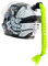 iSpchen Motorradhelm Abnehmbarer Pferdeschwanz Motorräder Helm Dekorieren Zöpfe Retro Motorrad Helm Zöpfe mit Saugnapf Dekoration Haarschmuck für Fahrrad Motorrad Roller Helm Zubehör,Gelbgrün