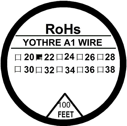 Yothre A1 Typ Widerstandsdraht 30/100 Fuß (10m/30m) Spule 20-36G AWG) (22G, 30M)