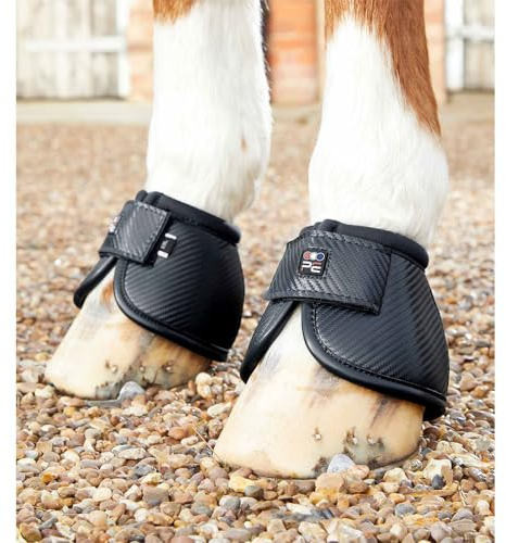 Premier Equine Hufglocken Carbon Tech Kevlar No-Turn Over Reach Boots Black M