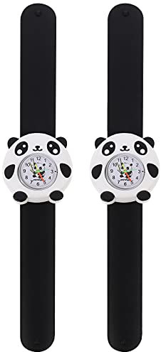 VILLCASE 2 stücke Kinder Schöne Uhr Tragbare Uhr Silikon Uhr Für Kinder Panda Watch