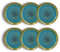 OGO LIVING - Lot de 6 assiettes à dessert MOTALA en grès bleu 20.5cm - 2614323