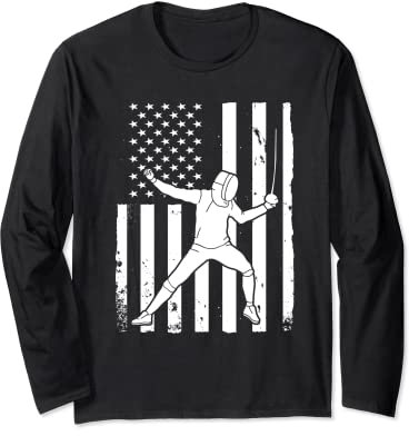 Fechten Degen Fechter Langarmshirt