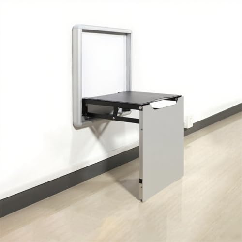 Hoconnie Sgabello Pieghevole da Muro Invisibile Sgabello per Ingresso a Parete Sedile da Doccia Pieghevole Salvaspazio Carico 150 kg (Argento)
