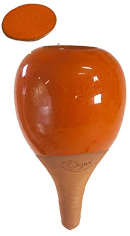 MOUTTA | Ollas/Oyas Céramique à Planter Orange 0,3 litres | Diffuseur/réservoir d'eau pour arrosage des Plantes | Irrigation Automatique par Goutte à Goutte