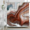Ttincceer 152x183cm Rideau de Douche en marbre Marron Gris Ombre Rideau de Bain texturé Abstrait Luxe Salle de Bain Rideau décoratif Rideau de Baignoire étanche