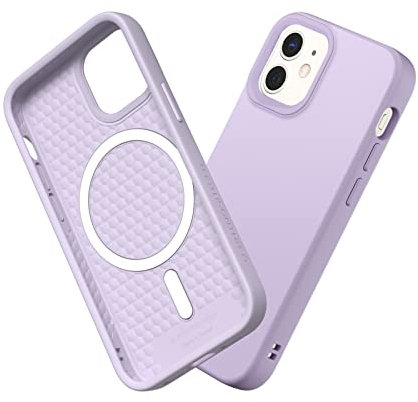 RhinoShield Case kompatibel mit [iPhone 12 mini] | SolidSuit - MagSafe-kompatibel -Stoßdämpfende & schlanke Schutzhülle mit Premium Finish - 3.5 Meter Fallschutz - Violett