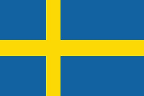 Premium Fahnen Flagge - 90 x 150 cm / 150 cm 90 cm - aus Polyester mit goldenen Ösen - Langlebig und Wetterfest (Schweden)