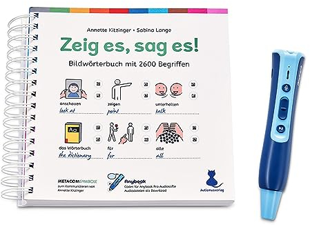 ANYBOOK PRO StarterSet Zeig es, Sag es! bestehend aus Audiostift und Bildwörterbuch mit eingedruckten Audiocodes – bereits komplett vertont!