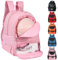 TRAILKICKER Basketballtasche für Damen, mit Ball- und Schuhfach, 30 l Fassungsvermögen, leicht, atmungsaktiv, für Mädchen, Fußball, Volleyball, Sport, Reisen, Schule, Fitnessstudio, Rosa