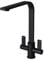 Liquida EB403MB Flat Style Modern Dual Lever Matt Black Kitchen Mixer Tap