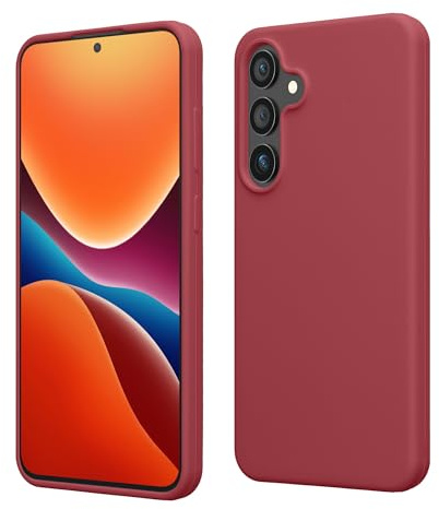 kwmobile Case for Samsung Galaxy S24 Plus Case - Soft Cover - Shockproof Silicone - Wireless Charging Dark Rose
