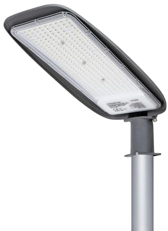 Aigostar 200W Lampione LED, 17400LM Luce stradale a LED 6500K IP65 impermeabile IK08 LED Per Parcheggio luce per Strada Scuola, parcheggio,campo da basket,cortile, piazza