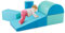 COSTWAY 5 TLG. Schaumstoffbausteine, Riesenbausteine zum Toben und Klettern, Softbausteine aus Schaumstoff, Großbausteine Mehrfarbig, Bauklötze für Babys und Kleinkinder (Blau)