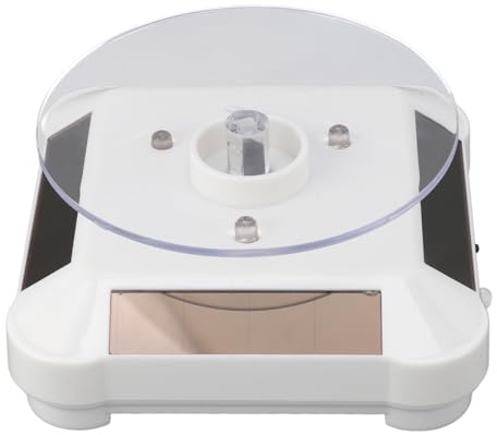 Placa Giratoria Solar, Placa de Exhibición Giratoria de 360 ​​​​grados, Soporte de Exhibición Giratorio Soporte de Exhibición Solar, Placa de Exhibición para Curar Resinas Joyería Impresa Pequeño Mode