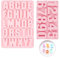 2 Piezas Molde Silicona Letras, Molde 3D Alfabeto de Silicona para Chocolate, Fondant, Vela, Making Tray DIY Molde de Horneado para Decoración de Pastel Postre (Rosa)