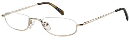HERO Rechteckig Metall Brillen in Gold für Herren, Brille mit Sehstärke, optional mit Sonnenbrillen tönung oder Blaulichtfilter (Modell HRO-4330-C2)