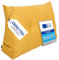 Pillows24 - Rückenkissen für Bett & Sofa mit abnehmbarem, waschbarem Bezug [ 80cm - Gelb ] | Bequemes Keilkissen und Lesekissen fürs Bett | Großes Sofakissen für Rückenlehne und Sofa